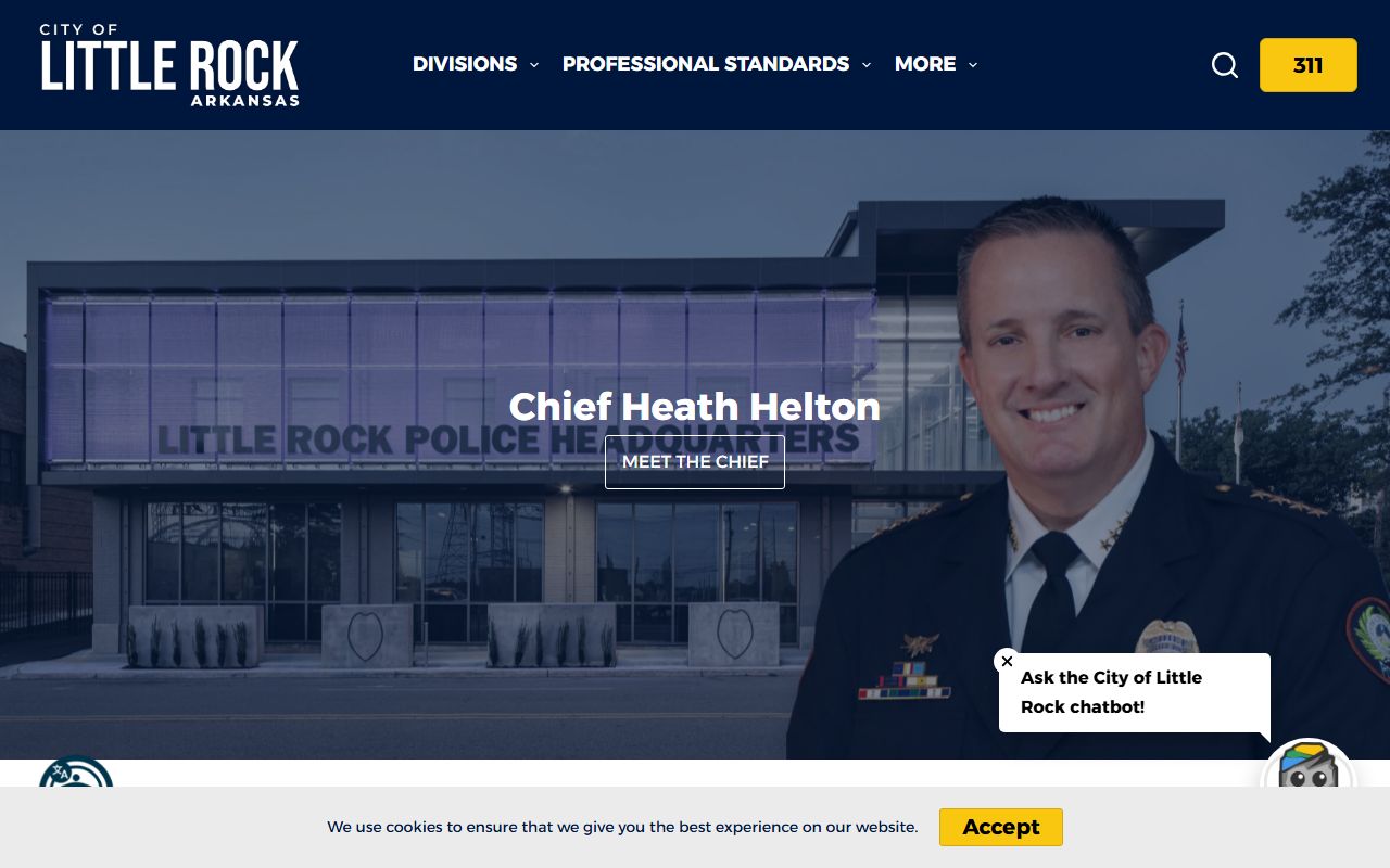 Little Rock Police Department page for Little Rock police blotter records