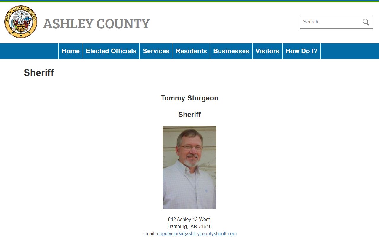 Ashley County police blotter and records from Ashley County Sheriff