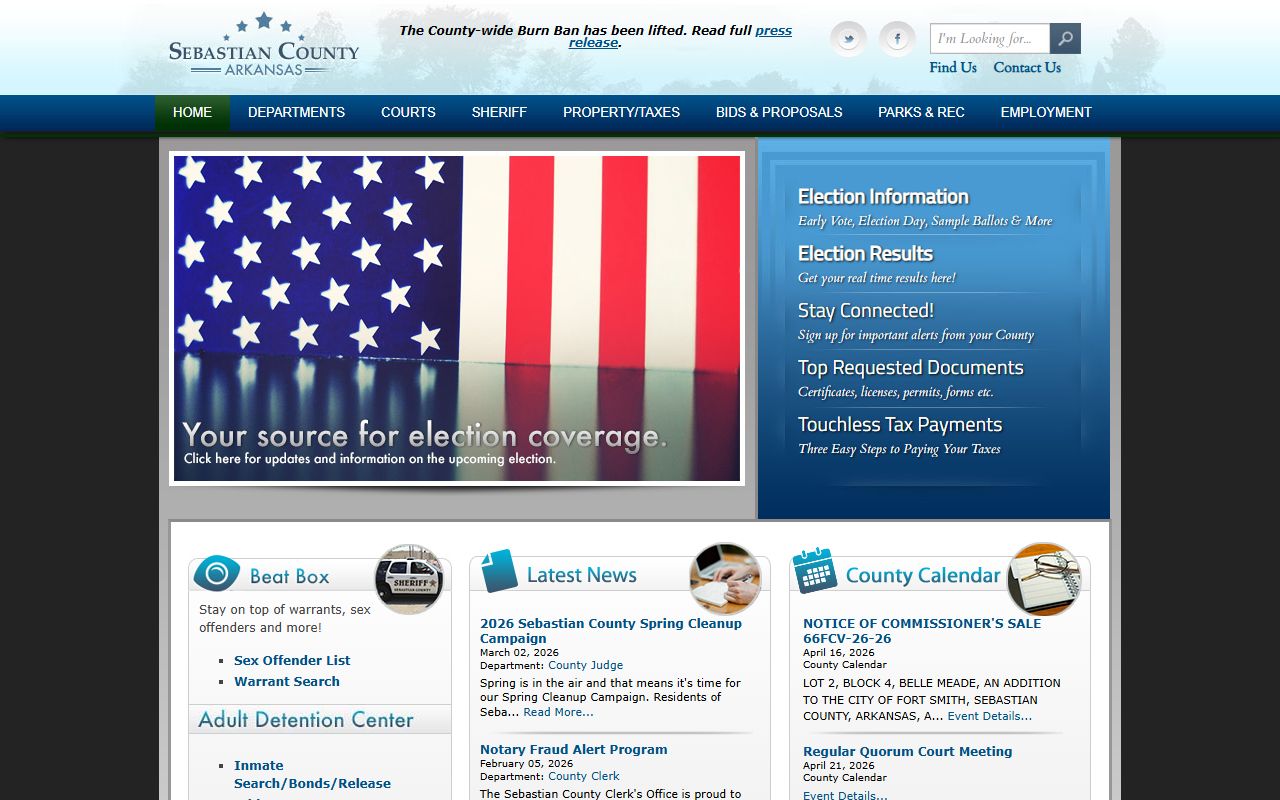 Sebastian County police blotter and records from Sebastian County Government